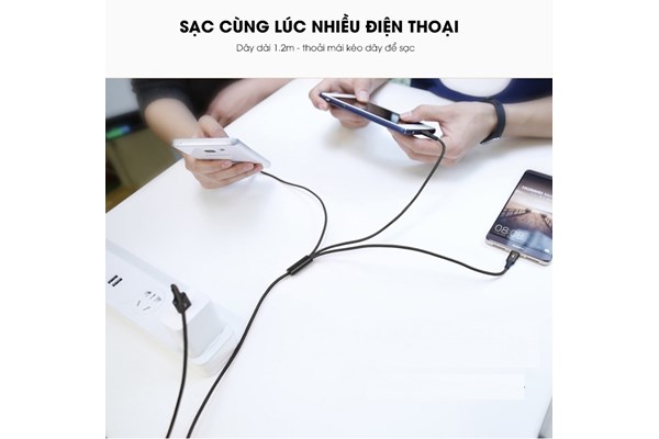 Cáp sạc 3 đầu Baseus
