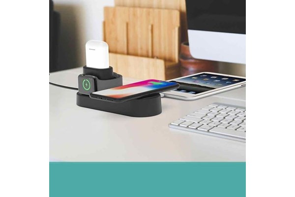 BỘ SẠC KHÔNG DÂY 4 IN 1 CHO APPLE