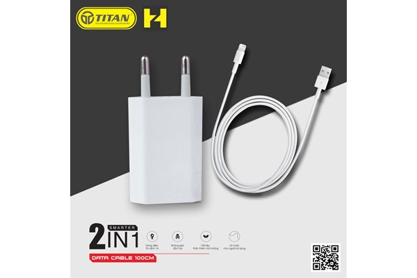 Combo Sạc Dẹt Chân Lightning TITAN - CB02