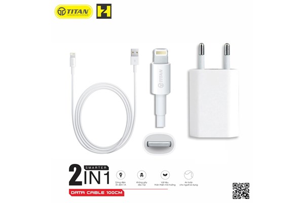 Combo Sạc Dẹt Chân Lightning TITAN - CB02