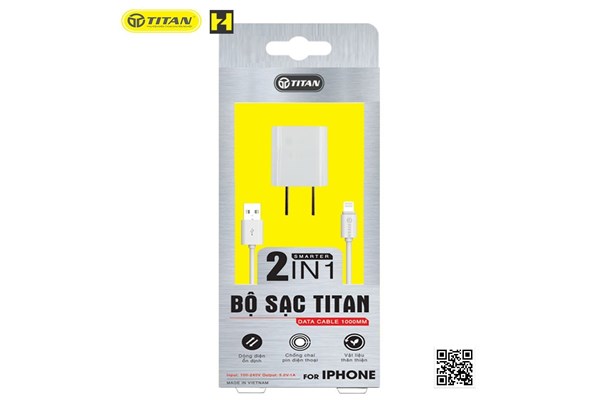 Combo: Củ Và Dây Sạc Dành Cho Iphone TITAN - CB06