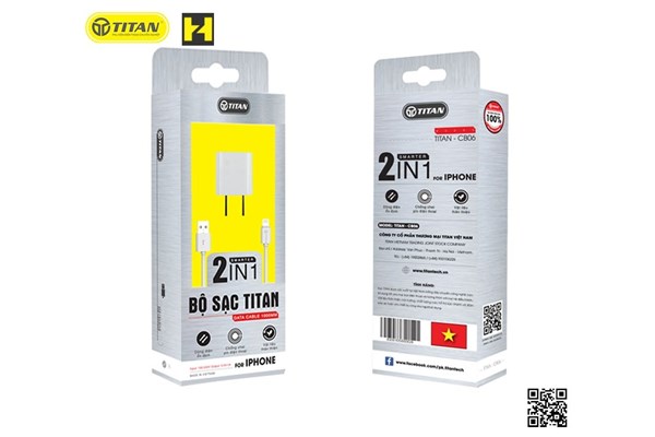 Combo: Củ Và Dây Sạc Dành Cho Iphone TITAN - CB06