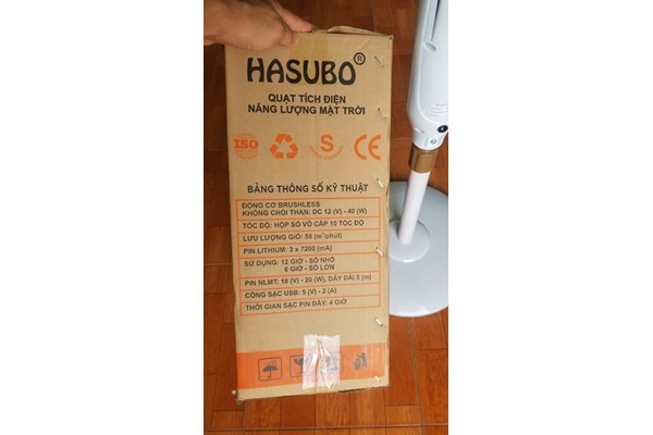 QUẠT NĂNG LƯỢNG MẶT TRỜI HASUBO ĐIỀU KHIỂN TỪ XA